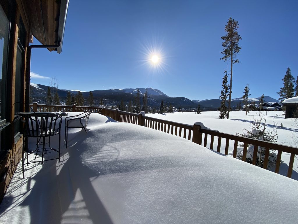 Our view from the porch in Breck